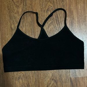 Forever 21 Black Light Support Seamless Lined Sports Bra Size Large